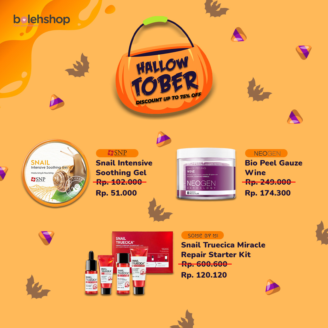 BolehShop's tweet photo. HallowTOBER DISC up to 75%!

Di bolehshop pasti ada diskon, jadi langsung aja melipir ke website kita untuk cek diskon menarik lainnya!

https://t.co/LLMtc0uQPd

#kbeauty #diskonskincare #koreanskincare #skincaretips https://t.co/NcWDPvGwug