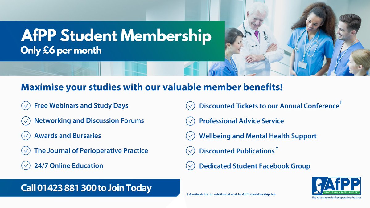 SaferSurgeryUK's tweet image. Now that university courses are underway, have you signed up for AfPP Student Membership?

We have a wide range of benefits for students to get the most out of their studies 🙌

For more info 👉 bit.ly/3s2oxb0 or send us a DM

#StudentODP #StudentNurse #university