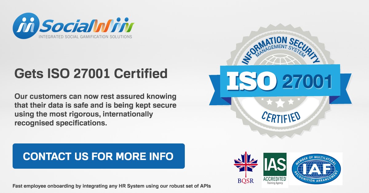 baronmarshall's tweet photo. Social Wiiv celebrates ISO 27001 certification!
Our customers can now rest assured knowing that their data is safe and is being kept secure using the most rigorous, internationally recognised specifications.
https://t.co/BL5cELU5KD
#iso27001 #employeeexperience https://t.co/mdyV2zvgRq
