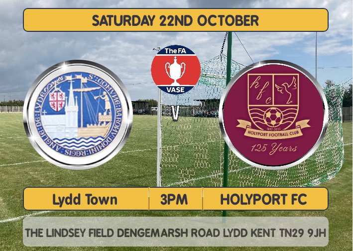 lyddtownfc's tweet photo. Cup Magic 🪄

This Saturday we take on Holyport FC in the FA Vase first round Proper. First time We have made it to this round so come down and enjoy the occasion with us.
#UPTHELYDDERS https://t.co/dvLTHxPJEn