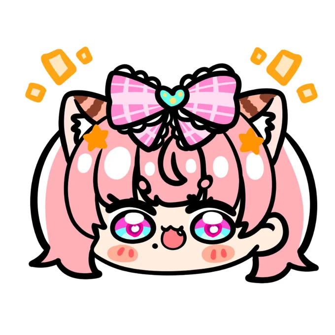 #みやartラインスタンプ風みやちゃん ワクテカ 