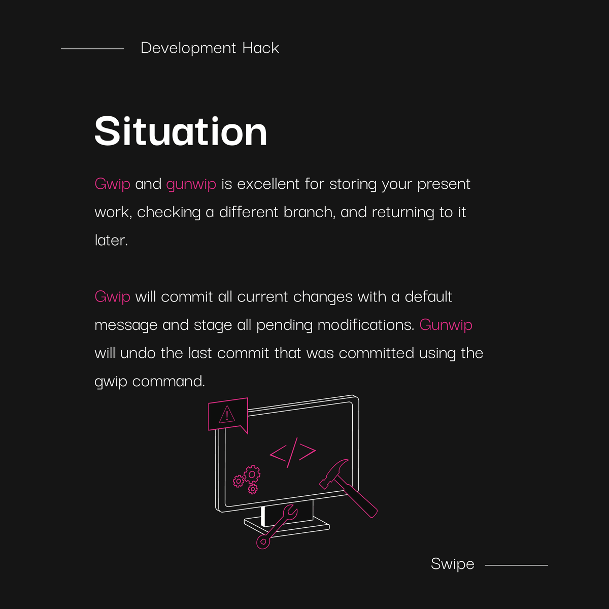 Rebels_io's tweet photo. #𝗗𝗘𝗩𝗘𝗟𝗢𝗣𝗠𝗘𝗡𝗧 #𝗛𝗔𝗖𝗞 - Today, Laurent is the chosen one to make life a bit easier!

"It's excellent for storing your present work, checking a different branch, and returning to it later."

Swipe to see the #Hack that he’s talking about! ☄️ https://t.co/WlsNamugEi