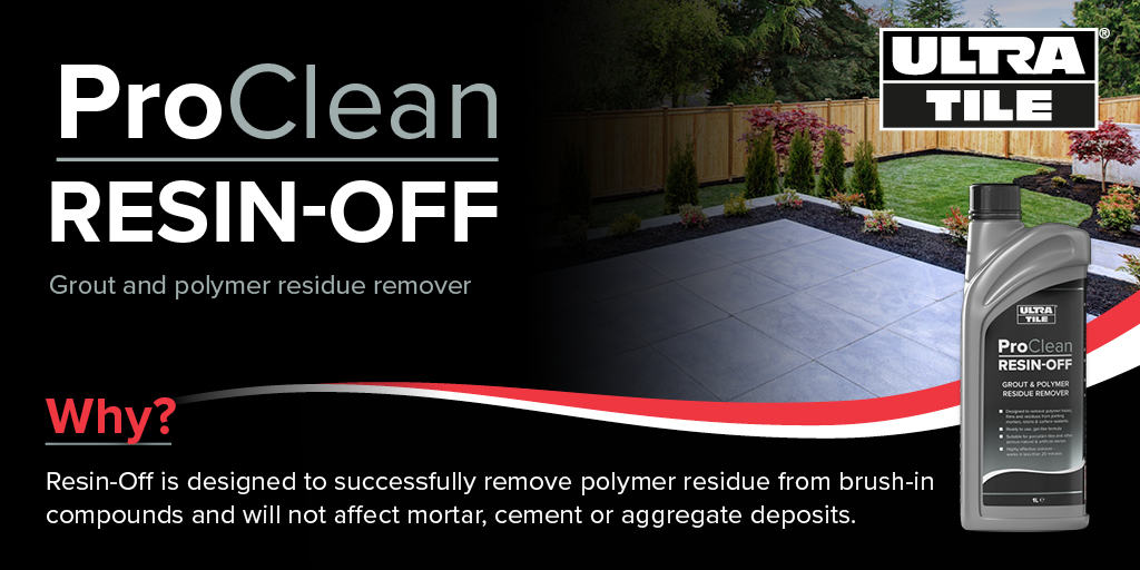 UltraTile_UK's tweet photo. 📢 ProClean Resin-Off is designed to remove polymer residue from brush-in compounds - a must-have for any tiler installing external tiles. Click the link to find out more about this unbelievable product https://t.co/sXbsZlrFyz
#TileCleaning #TileMaintenance #ProClean https://t.co/Yt5EXM9uBV