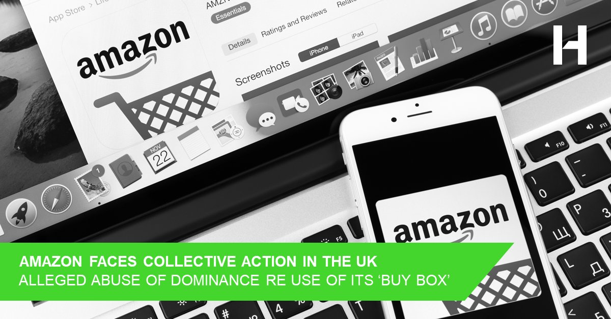 HausfeldGlobal's tweet photo. E-commerce giant #Amazon faces a collective action in the UK’s Competition Appeal Tribunal for unlawfully favouring its own product offerings through the ‘Buy Box’. https://t.co/u3mpA8Ywye #ukbuybox #collectiveaction https://t.co/ExW8i5IWdV
