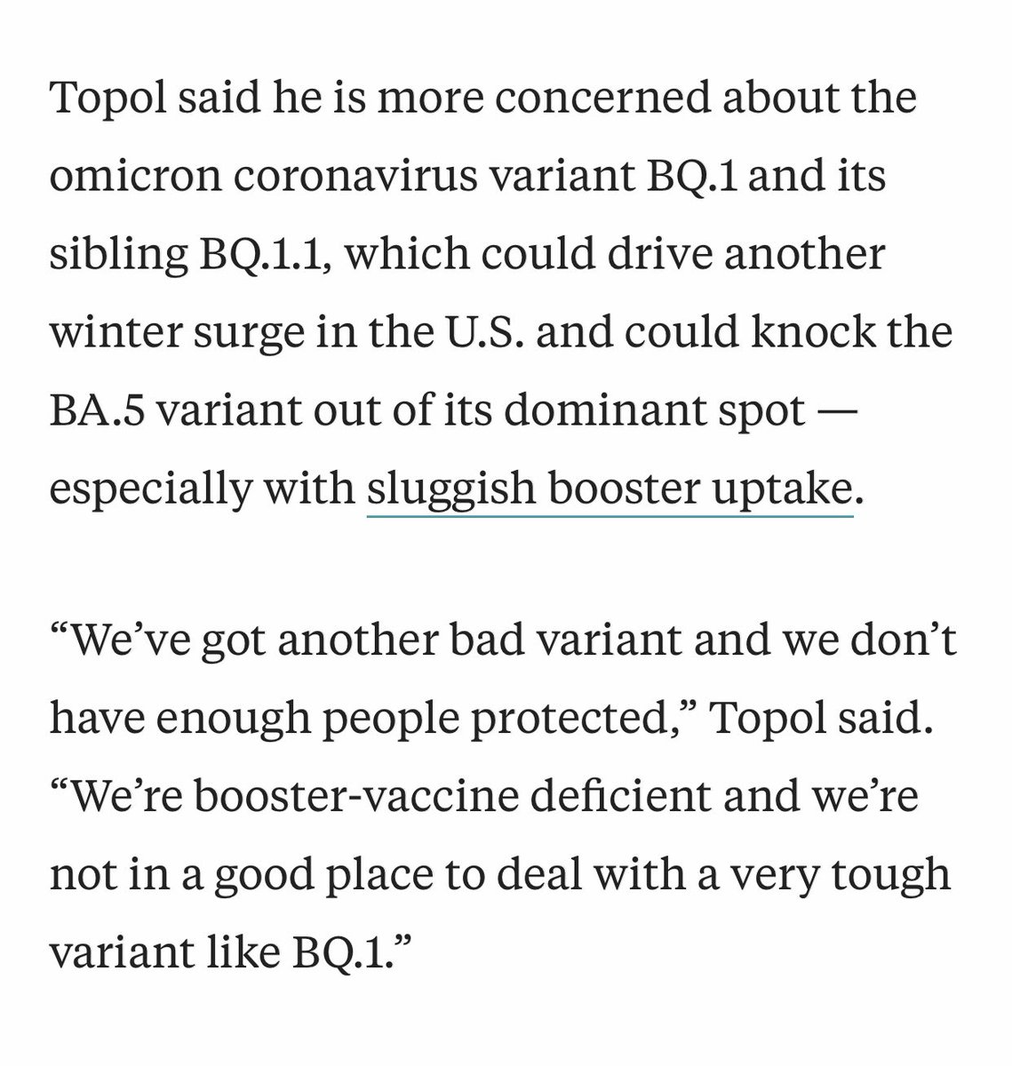 Amatorculist's tweet photo. Interesting Covid article from the US about more dangerous strains. Essentially XBB is 1/72, BQ.1 et al. are 1/36 but America is guaranteed another wave. #ItsNotOver https://t.co/S5q6VP3KZQ