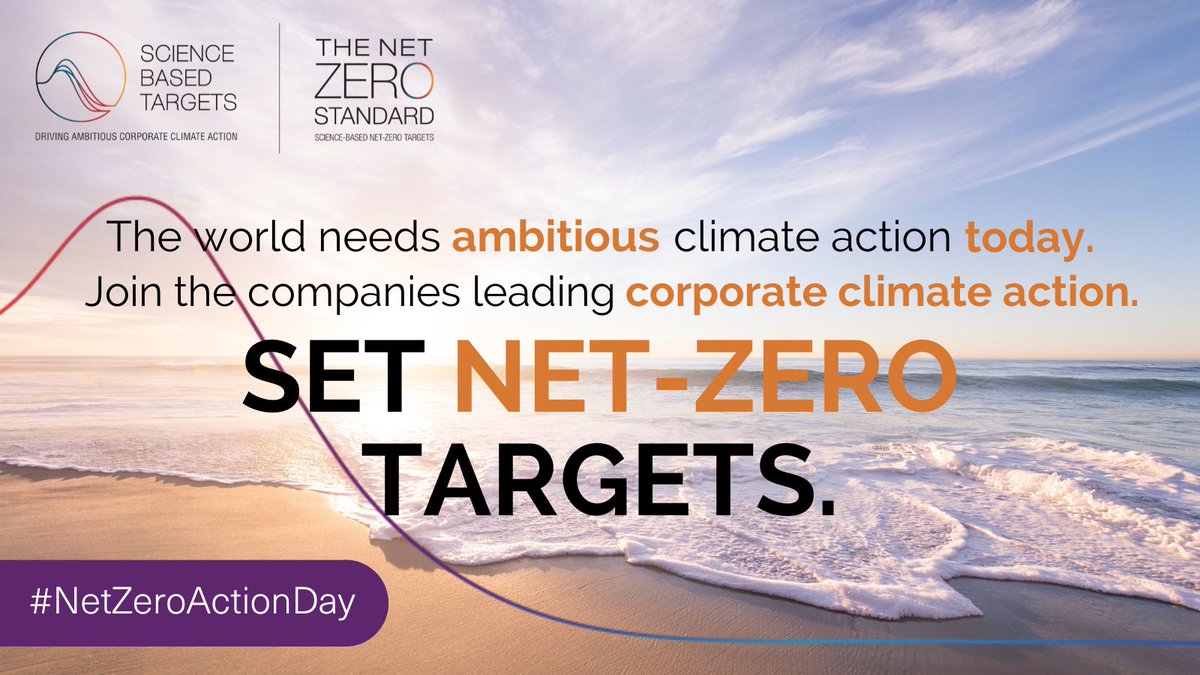 Today, @sciencetargets is leading #NetZeroActionDay - a global call for stronger #ClimateAction in the lead up to #COP27 and the #G20. There is no time to lose. Companies must decarbonize and set #NetZero targets: ow.ly/rWVI50L34os