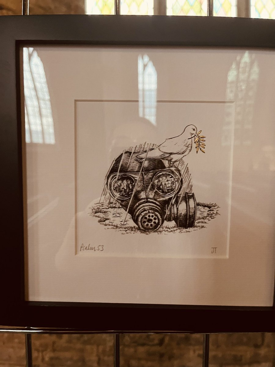 StMarysPriory's tweet photo. come &amp; see @jezthomasart amazing illustrations of Psalms here @StMarysPriory  Jez’s incredible pen &amp; ink drawings, with tiny highlights in gold or red draw us deeper into rich vein of human experience &amp; our encounters with God @MonmouthDCO @ChurchinWales @ianrees66 @cherry_vann https://t.co/g6Zc479TaC