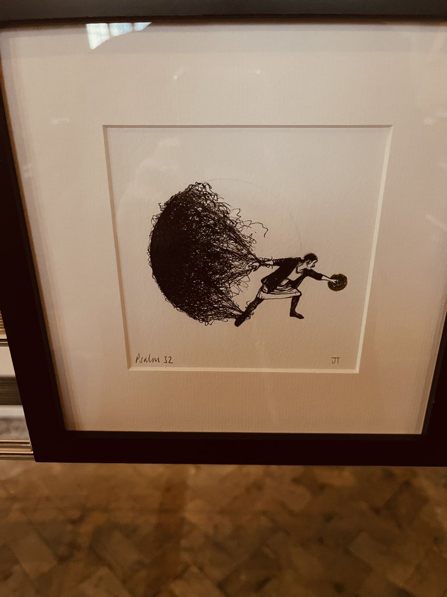 StMarysPriory's tweet photo. come &amp; see @jezthomasart amazing illustrations of Psalms here @StMarysPriory  Jez’s incredible pen &amp; ink drawings, with tiny highlights in gold or red draw us deeper into rich vein of human experience &amp; our encounters with God @MonmouthDCO @ChurchinWales @ianrees66 @cherry_vann https://t.co/g6Zc479TaC
