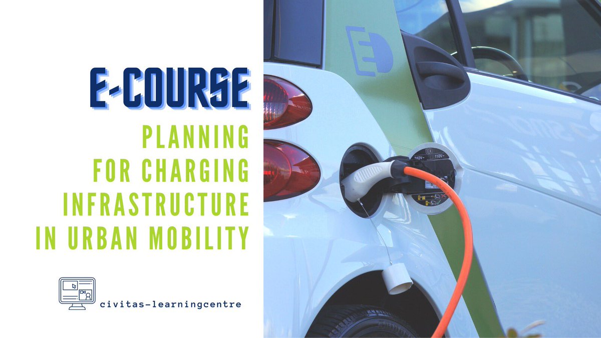 🆕 virtual course: "Planning for charging infrastructure in #urbanmobility"

🚗 To achieve an overview of current developments, challenges, and perspectives.

🔋Created by: <a href="/CIVITAS_EU/">CIVITAS Initiative</a> Elevate, <a href="/MEISTER_H2020/">MEISTER</a>, <a href="/Userchi_H2020/">USER-CHI</a> &amp; <a href="/GreenCharge2020/">GreenCharge</a> 

🔌 Join it bit.ly/3MINj9X