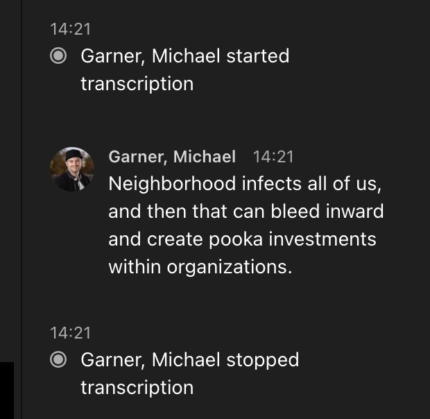 Sometimes TEAMS transcriptions are not so good. To be clear, this is NOT what I said in the meeting :)
