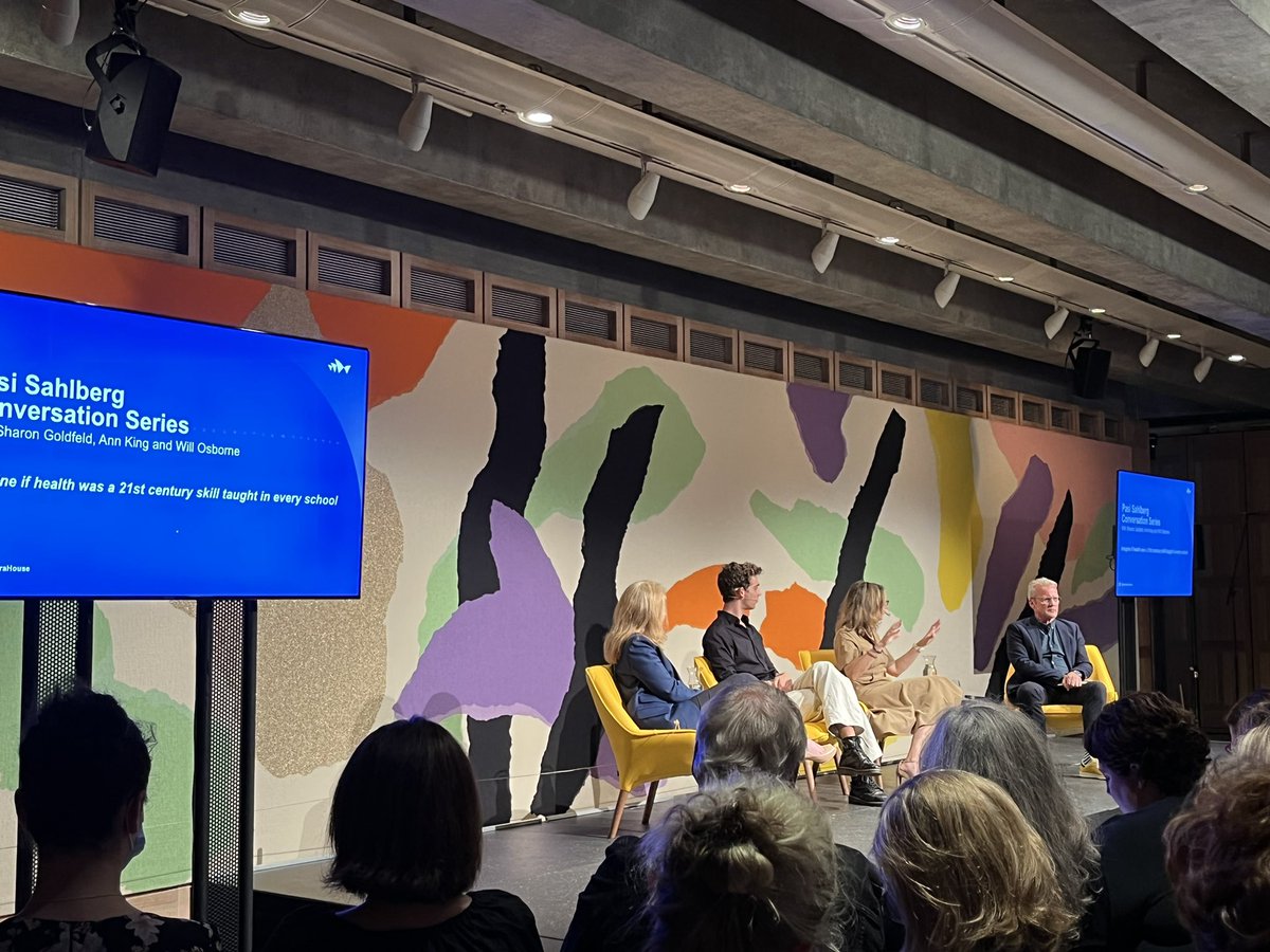 Great to be here @SydOperaHouse listening to a conversation between @pasi_sahlberg @sharon_goldfeld about well-being and health through and in schools.