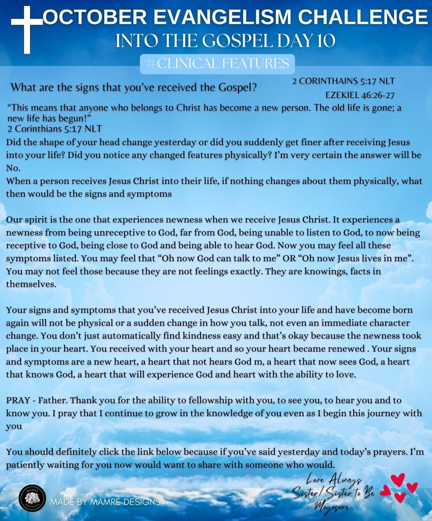 moyosoreoyinkan's tweet photo. This means that anyone who belongs to Christ has become a new person. The old life is gone; a new life has begun!
Day 10: #ClinicalFeatures
2 Corinthians 5:17 NLT
Please click the link: https://t.co/AVDpC4jlnp https://t.co/bRuIIcpD6S