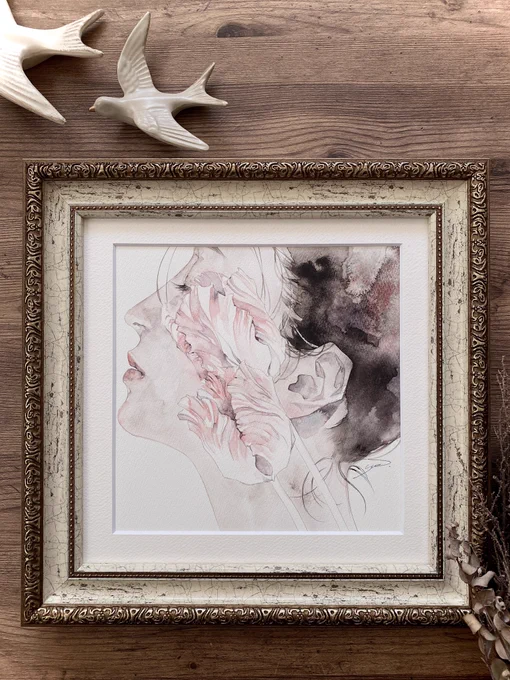 SOLD OUT THANK YOU打ち薫る(うちかおる)原画お迎えありがとうございました!札幌個展 #まなざしのおく が最初で最後の展示になります 