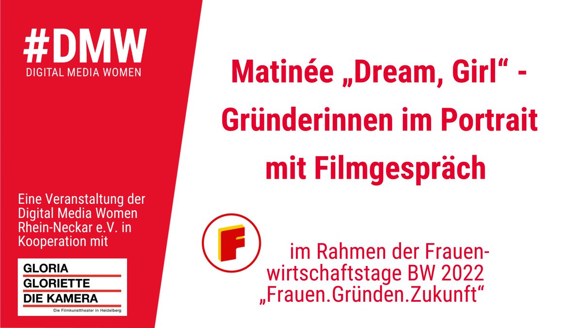 #Reminder 
Wir sehen uns am 23. Oktober um 11 Uhr im Gloria Kino Heidelberg!