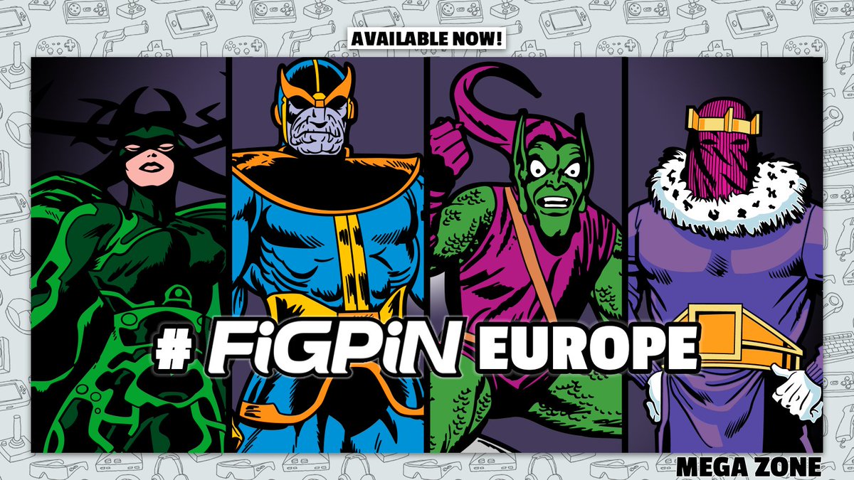 MegaZone_'s tweet photo. It's time for some old school #Marvel comic merchandise with #Hela #Thanos #GreenGoblin and #BaronZemo made into awesome modern collectible pins; #FiGPiN!

All 4 of these classic villains are available right now: https://t.co/vVVLnwdSOq

#FiGPiNeurope https://t.co/0M9HZKO1bm
