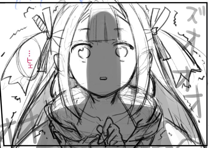 目の前のナニかにビビるメスドワーフちゃん 