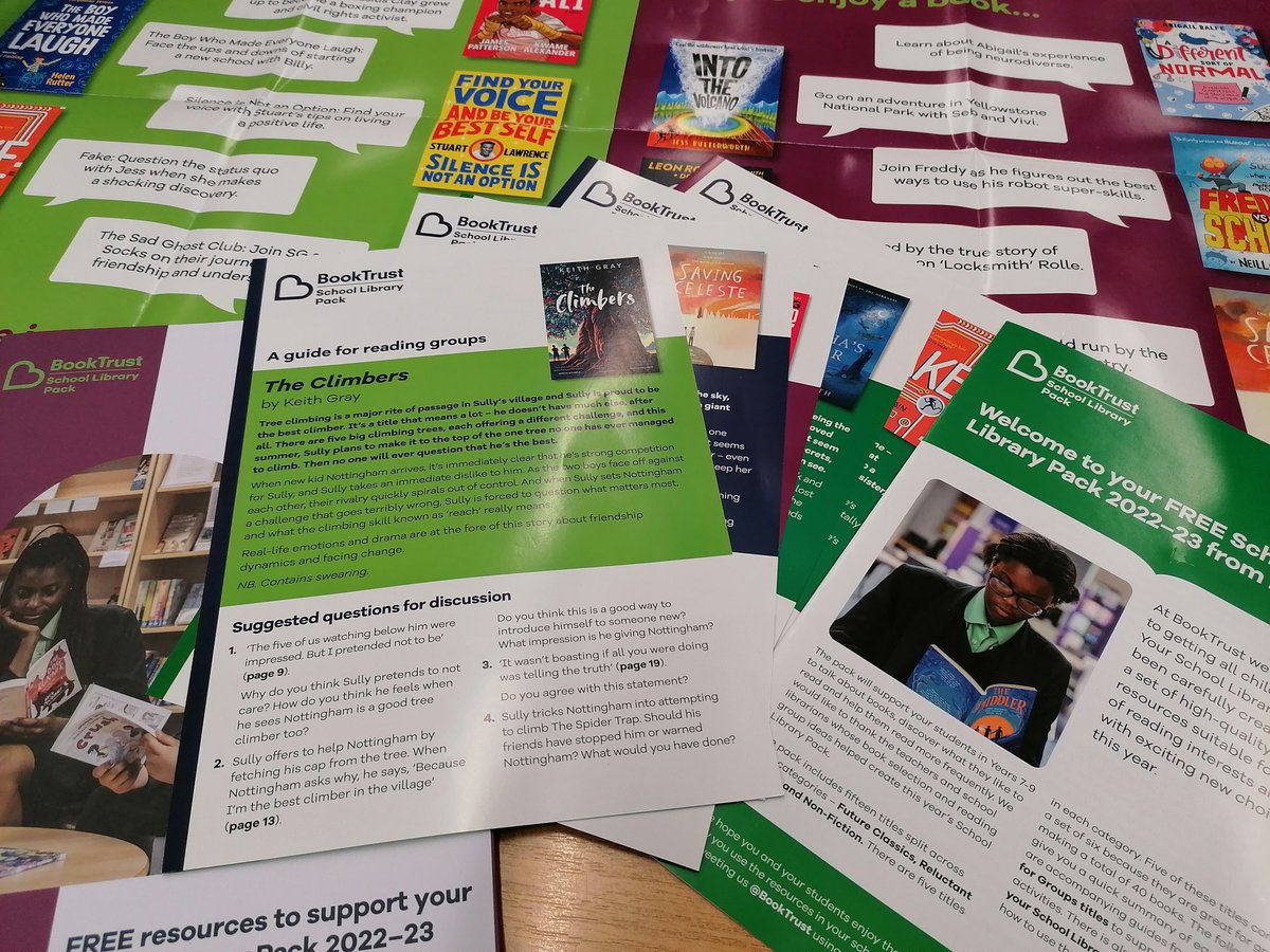 fortislibbie's tweet photo. It's always so exciting opening the free @Booktrust #SchoolLibraryPack! What a great selection this year, and magnificent resources too. Big Thanks from an inspired @Fortismere_Sch library! https://t.co/hG7WBbK4bO