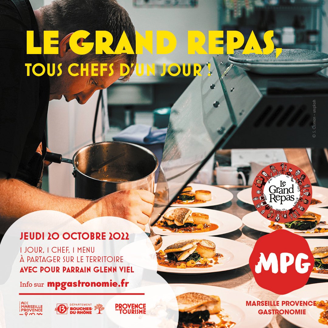 departement13's tweet photo. 😋 Participez à la #ProvenceDansMonAssiette !
Aujourd'hui, les provençaux sont invités à partager un repas imaginé par le Chef étoilé Glenn Viel.
46 chefs de #collèges jouent aussi le jeu pour le plus grand plaisir des jeunes.
Réservez votre table 👉https://t.co/0MDjA0Zdd1 https://t.co/gK7UjUdrFE