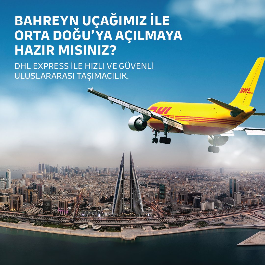 DHL Express Türkiye ile Orta Doğu’ya ulaşmak artık sadece 1 gün! Bahreyn uçuşumuz ile aynı gün çıkışı yapılan Orta Doğu gönderilerimiz 1 günde alıcısıyla buluşuyor. Yaklaşık 150 noktaya gönderilerinizi ulaştırıyoruz. #DHLExpressTürkiye #DHLExpress #SarınınHızında