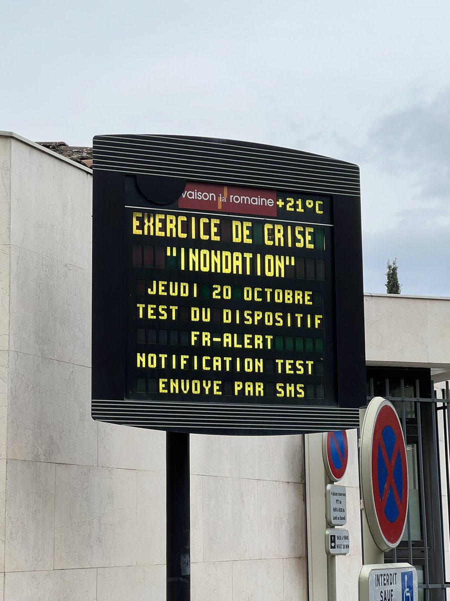 Gilles_Martin_'s tweet photo. Exercice #FrAlert aujourd’hui dans le département du #Vaucluse dans une ville qui a connu de terribles inondations ! 
On avance…
#VaisonLaRomaine https://t.co/0EOXqNPm32