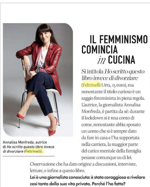 Su @Elle_Italia intervista a @A_Monfreda autrice di #HoScrittoQuestoLibroInveceDiDivorziare