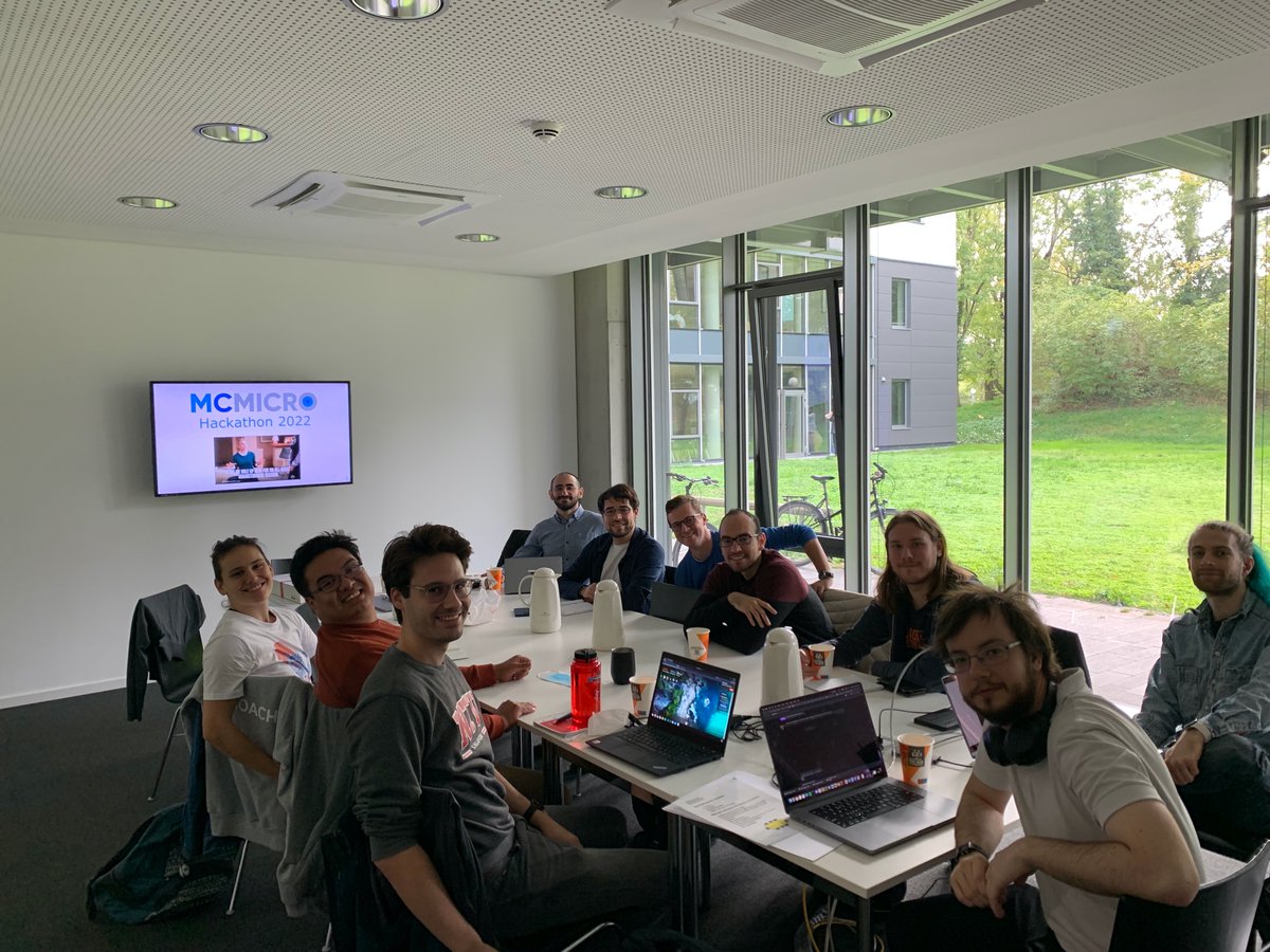 DenisSchapiro's tweet photo. First day of the #MCMICRO hackathon @uniklinik_hd focusing on new modules for #HighlyMultiplexedImaging and #SpatialOmics analysis. Thank you @flowuenne for organising this great event and thank you @lunaphore for supporting our hackathon with coffee and food. https://t.co/9zUsN6Jh8y