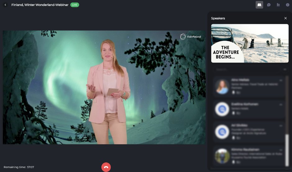 dealroomevents's tweet photo. Winter Wonderland event by @OurFinland was on air on Deal Room platform this week. Tourism professionals had opportunity to meet with industry suppliers.
Webinar, workshop, pure networking. 

Congrats to both teams 🙌 

Winter in Finland is magical ☃ 

#EventTech #FinnishTourism https://t.co/p33MBEDbGR