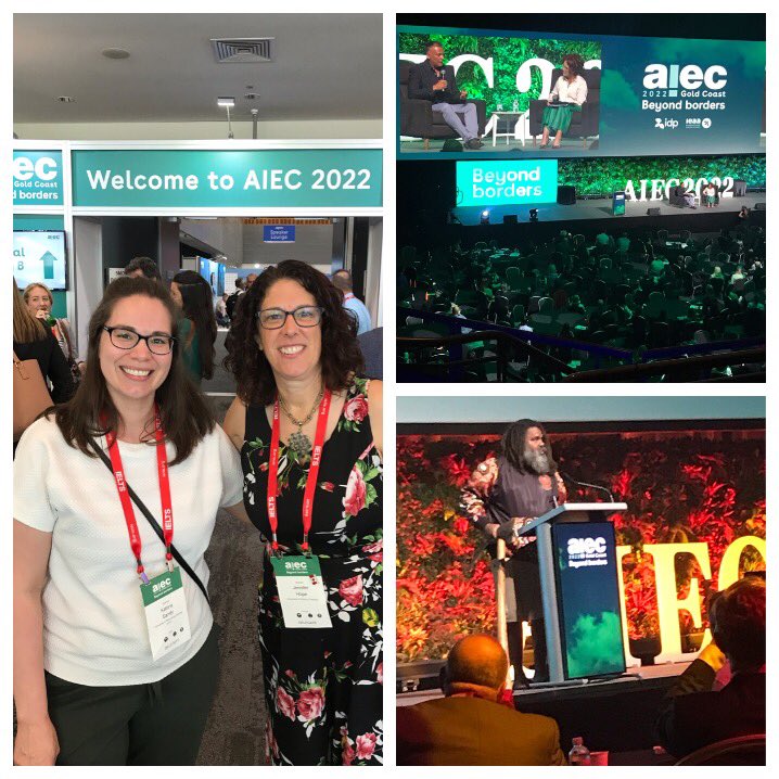 UVicSummerProg's tweet photo. Another fantastic day at #aiec2022 on the Gold Coast of Australia. Today was yet another example of the world being small. I met the lovely Katrina who does the short term programs at the University of Technology Sydney but grew up in Williams Lake!! So amazing! #uvic https://t.co/zyIO9IqR9e