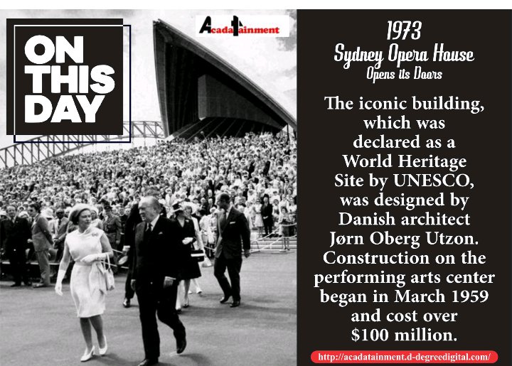 acadatainment's tweet photo. .Today we are going to be looking at the sydney Opera House Which was founded on the 20th of october and is located in sydney ,Australia #photooftheday   #goals #picoftheday #naturefollow #successhabits  #thewritersco #inspiration #austrulia #sydney #operahouse #architect https://t.co/nSWGCKxFTZ