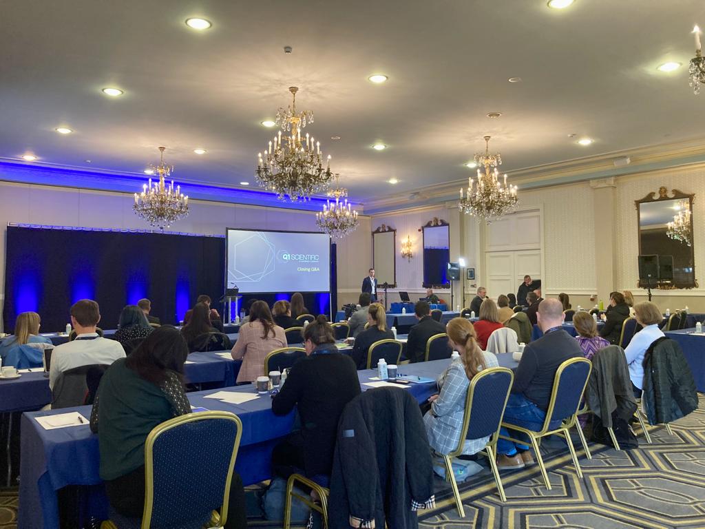 Q1Scientific's tweet photo. This day last week we held our first-ever Stability Studies conference. We thank our guest speakers @mpscientific, Ken O'Shea from @ResoHealth, Stephen Delaney, and Dr. Rebecca Ghosh for sharing their insights with us.
#StabilityStudies #StabilityStorage #Pharma #MedicalDevice https://t.co/EFpsN95z6Z