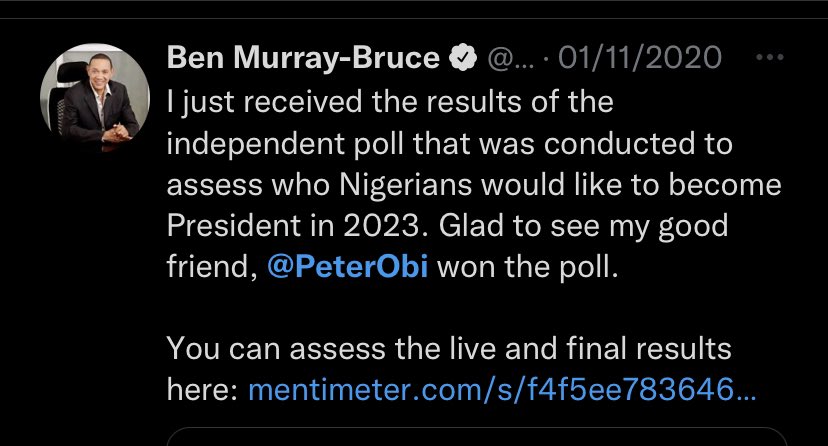 Maobi_fx's tweet photo. @benmurraybruce Sir @benmurraybruce what happened. You said it in the past that Peter Obi is the kind of person Nigeria needs as President, what happened sir? What changed? https://t.co/b7SzYkoPVq