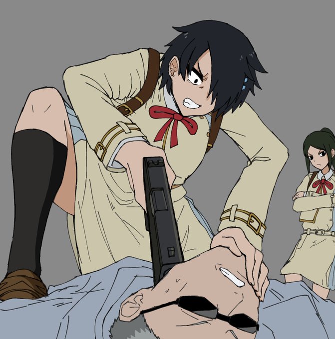 このあと千束が出てきて「ステイステイッ」ってやりそうなモブリコリス…… 