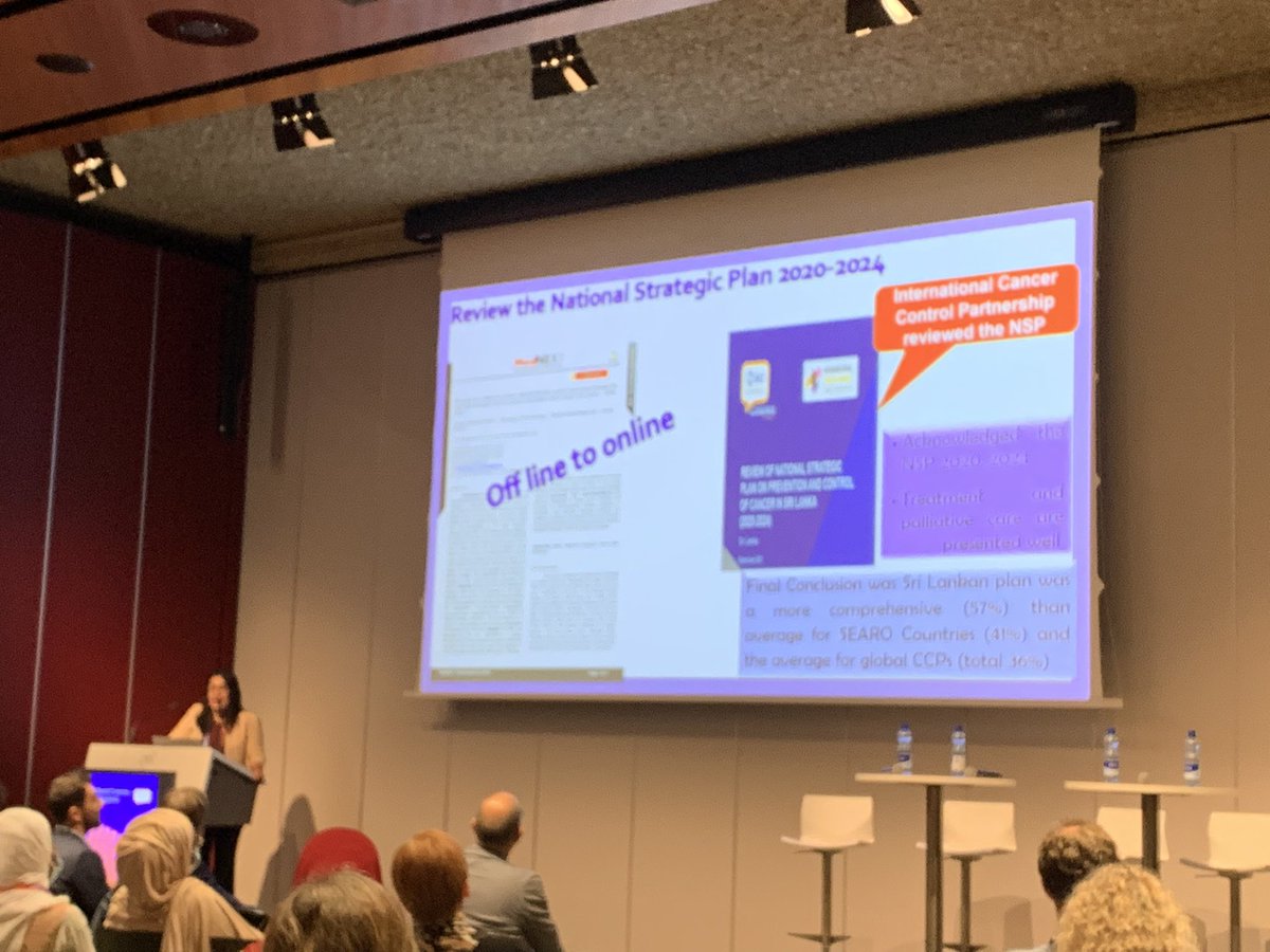 LeslieGiven's tweet photo. #WCC2022 Excellent presentation by Sri Lanka about the importance of monitoring and evaluation of their national cancer control plan #ICCP https://t.co/2mojlzJz69