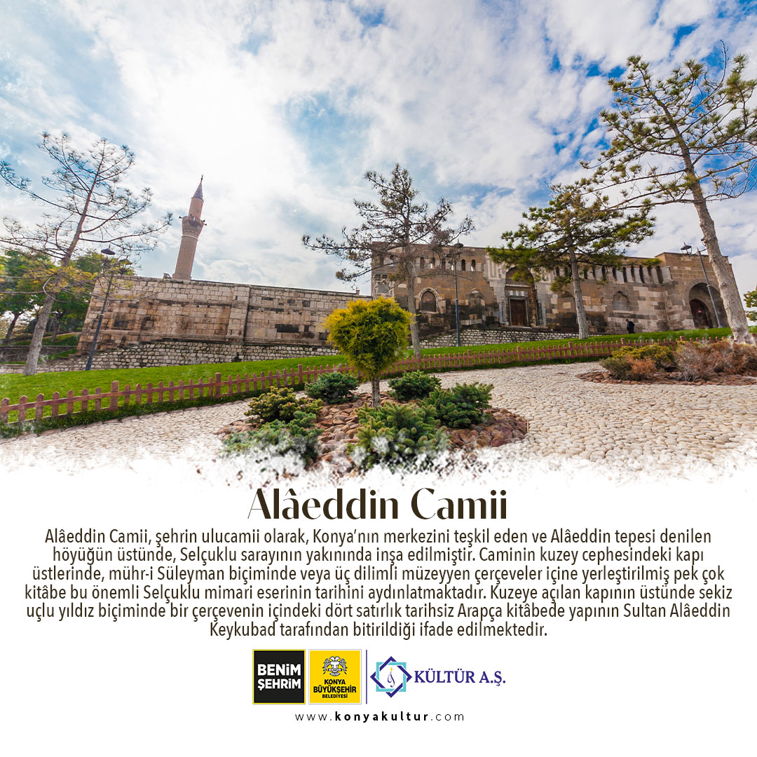 konyakulturas's tweet photo. #Konya | Tarihi Mekânlar
📍Alâeddin Camii
#Tarih #Kültür #Sanat #Gezi #turizm #konyakültüraş #ivriz #alâeddincamii https://t.co/G8uZD8pjk9