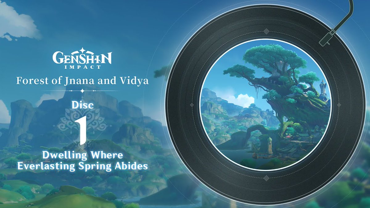 GenshinUpdate's tweet image. Genshin Impact's Sumeru Chapter OST — "Forest of Jnana and Vidya" is out now
▶️Disc 1: youtu.be/nR6Ncfdp4AU
▶️ Disc 2: youtu.be/6xMH6YGYBhc
▶️Disc 3: youtu.be/FjXil_kWhHM
▶️Disc 4: youtu.be/skTz0aOisVs 
#GenshinImpact #原神