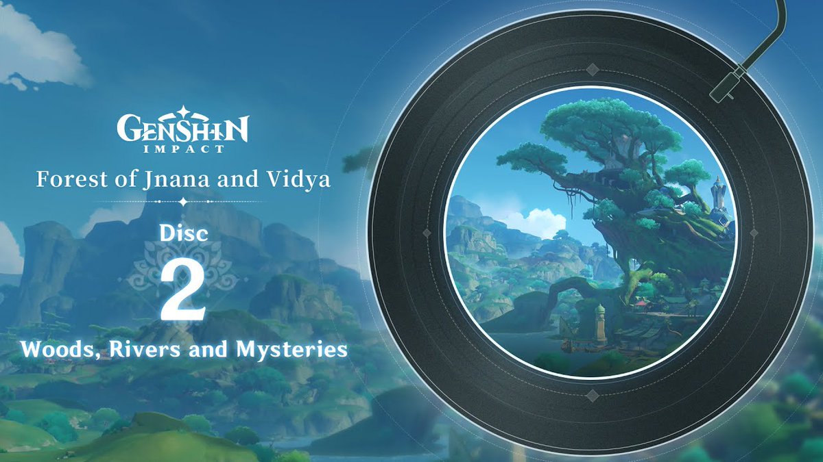 GenshinUpdate's tweet image. Genshin Impact's Sumeru Chapter OST — "Forest of Jnana and Vidya" is out now
▶️Disc 1: youtu.be/nR6Ncfdp4AU
▶️ Disc 2: youtu.be/6xMH6YGYBhc
▶️Disc 3: youtu.be/FjXil_kWhHM
▶️Disc 4: youtu.be/skTz0aOisVs 
#GenshinImpact #原神