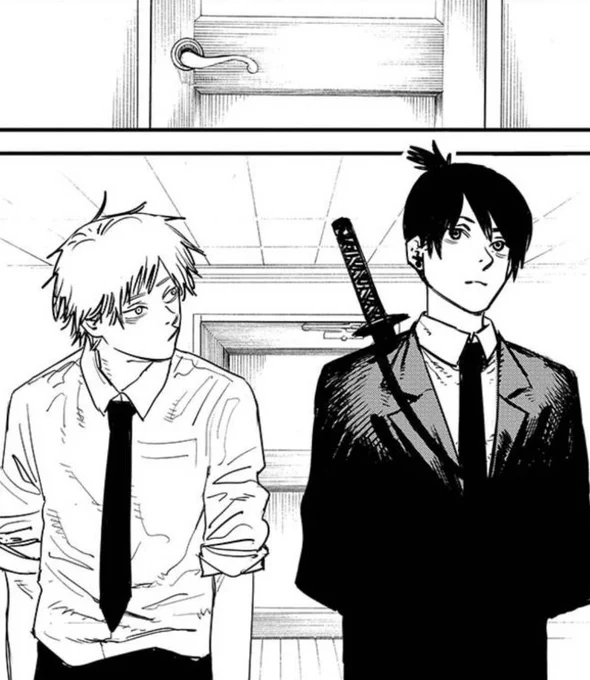 Mappa really untied Denji's tie just so that they can add a scene where Makima ties it for him huh 