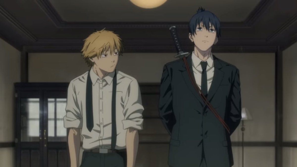 Mappa really untied Denji's tie just so that they can add a scene where Makima ties it for him huh 