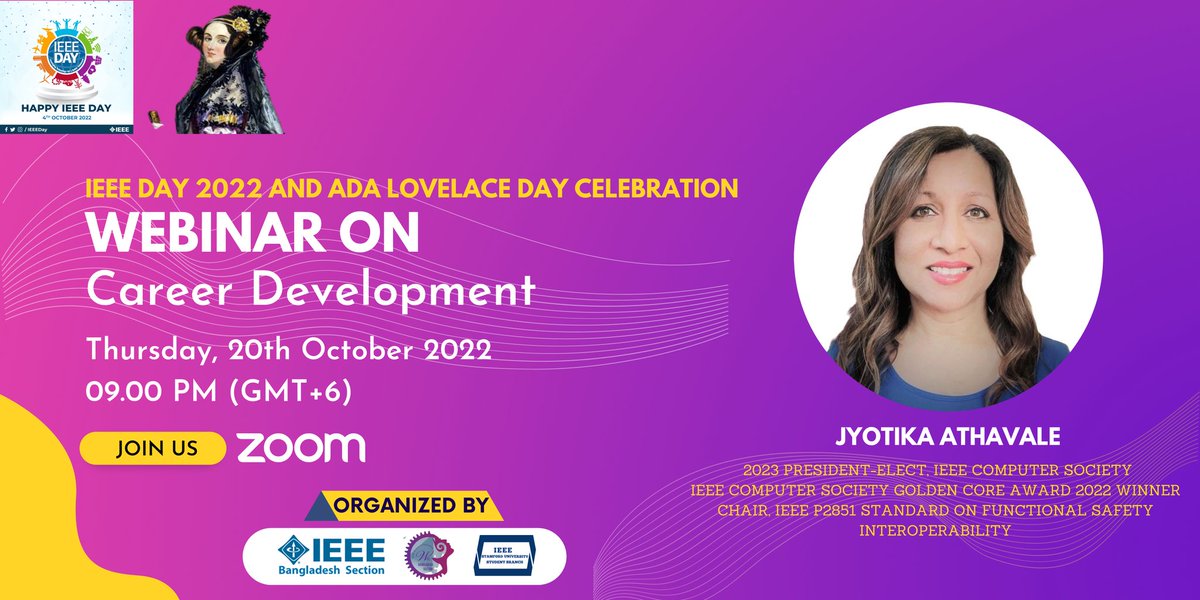 rapper_tavin's tweet photo. IEEE Bangladesh Section &amp; it's  WIE Affinity Group along with @ieeestamfordusb are going to organise an online event to celebrate the @IEEEDay &amp;  the ADA LOVELACE DAY'22

Zoom link: https://t.co/XyGCMXikEr
Meeting ID: 675 2974 9593

Event Link : https://t.co/1Dsthoo1E0

#IEEEDAY https://t.co/o0bVRt1CnN