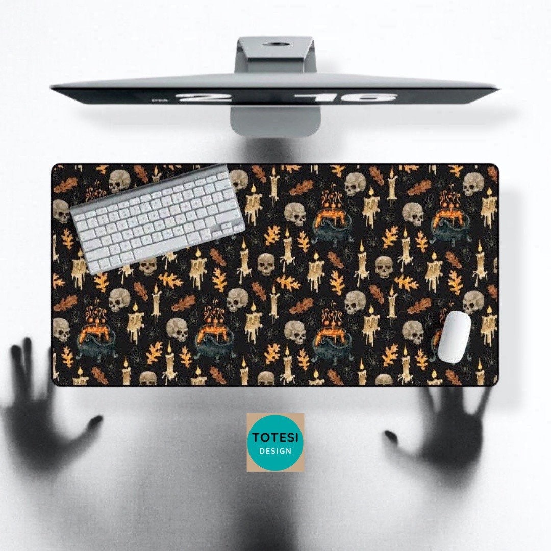 Totesi3's tweet image. Gothic Horror Black Desk Mat - XL Mousepad  - Cute Halloween Decor -  Non-Slip - Desk Organizer - Office Decor - Desk accessories tuppu.net/faa5d043 #TotesiDesign #LargeMousepad