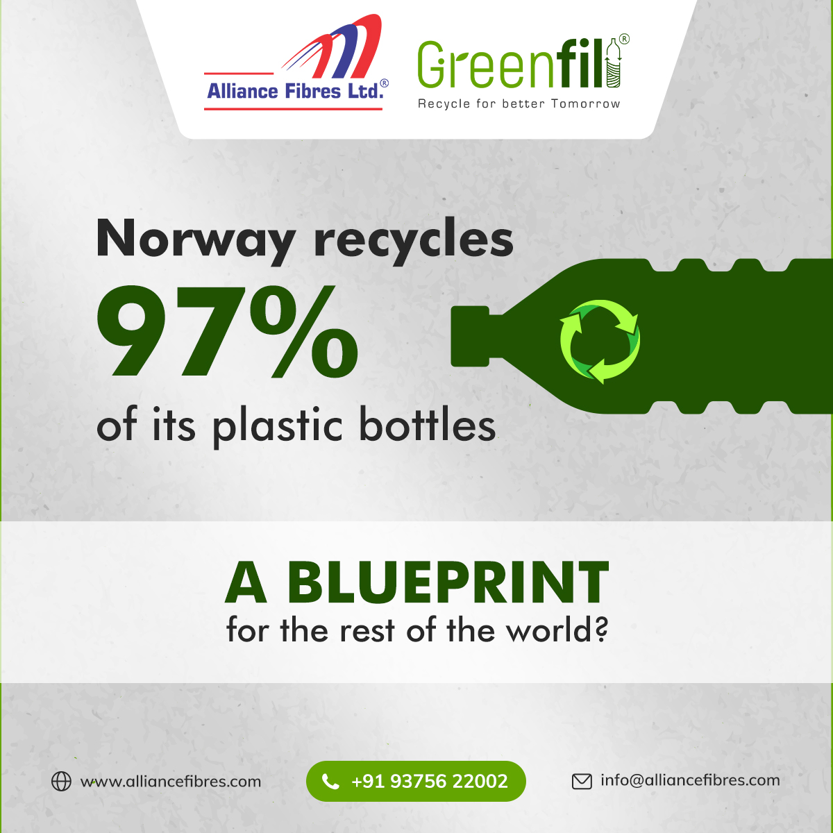 AllianceFibres's tweet photo. #RecyclingFact
♻️Norway recycles 97% of its plastic bottles.♻️

A Blueprint for the rest of the world?

#alliance #greenfil #recycle #rPET #Letsrecycle #PETrecycling #sustainableearth #circulareconomy #recycleforbetterfuture https://t.co/J4vDJsPTIz