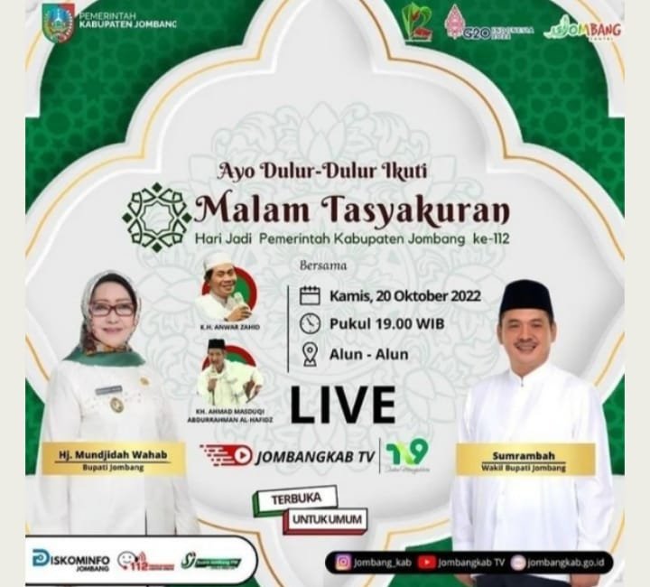 info__jombang's tweet photo. Monggo hadiri malam tasyakuran hari jadi #jombang https://t.co/7tsMAQUtLR