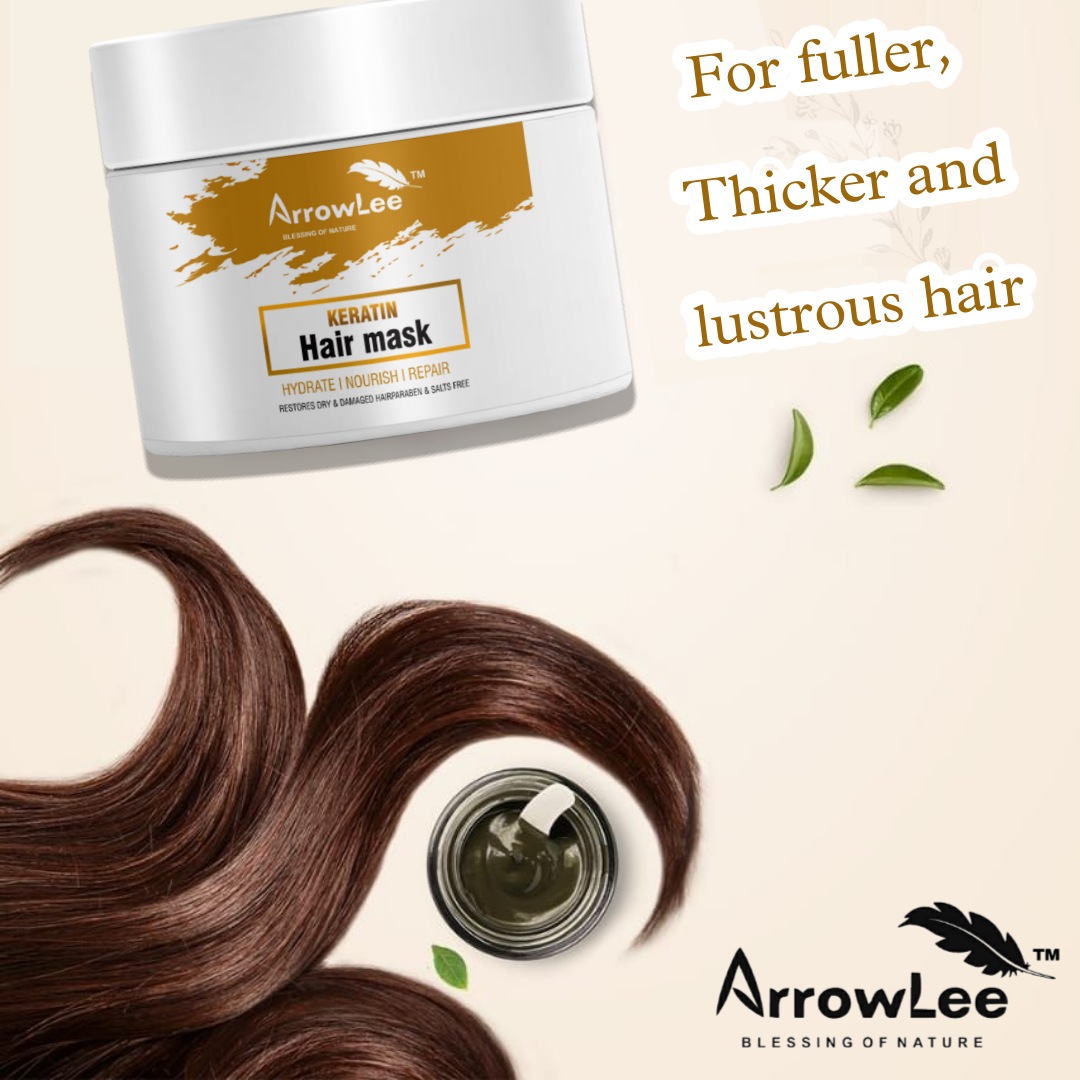 Keratin is a protein that revives and rejuvenates dull and thin hair. It fights frizz and gives your hair a shiny look. #arrowlee #keratinhairmask #hairmask #naturalproducts #naturalhairmask  #stronghair #shinyhair  #hairdandruff #nourishhair #natural_hair #straight_hair