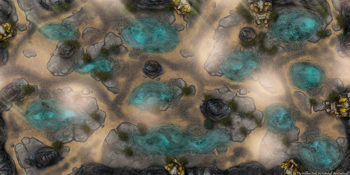 NebukadC's tweet photo. #Maptober Nr. 20
"Crystal Caves"
Sticking to my theme for this maptober of revamping old maps and creating variations fitting to the promt:
"The Hidden Crystal Pools"
#DnDmaps #TTRPGmaps @inkarnaterpg #Cavemaps https://t.co/zixbbkSRfH