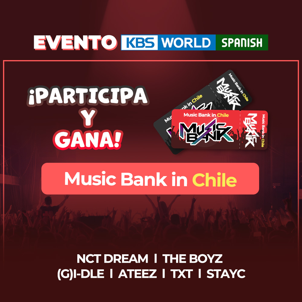 Los ganadores del evento conseguirá entrada individual de Music Bank en Chile. Para más información visita: youtube.com/c/KBSWORLDSpan… #chile #musicbankinchile #kbs