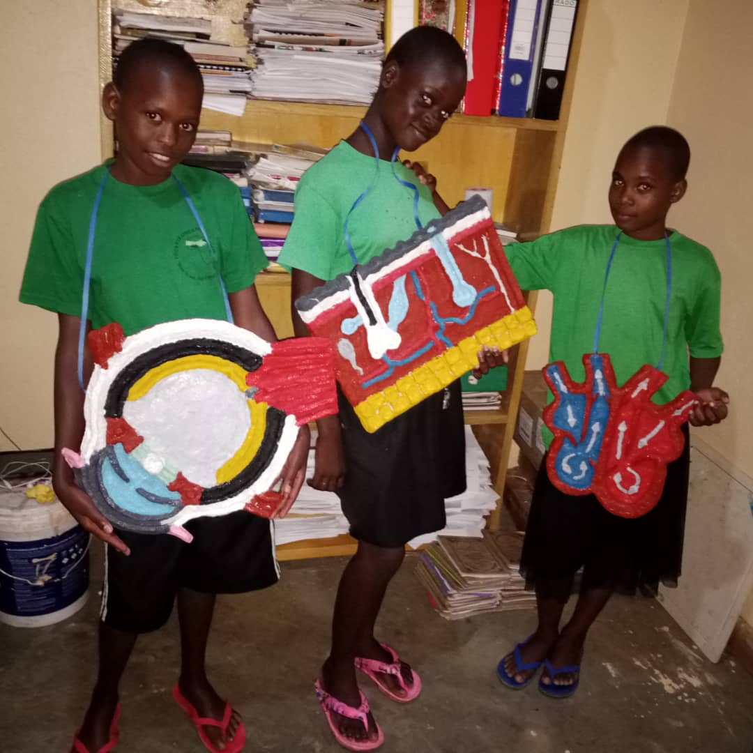 ScienceModels's tweet image. Samples of the AFRICAN SCIENCE MODELS, cross sections of the human eye, human skin and the human heart.
We simplify science right from the grass( primary level) to other levels.