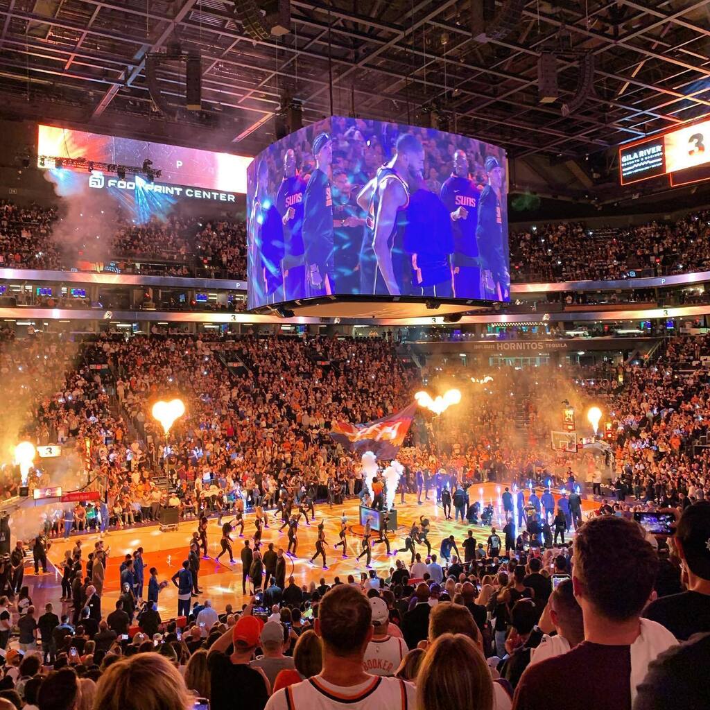 sam_whit22's tweet photo. Opening night! Our first game as season ticket holders 🏀 #phoenixsuns https://t.co/QlZdg2XFPl https://t.co/e19DhQ5inM