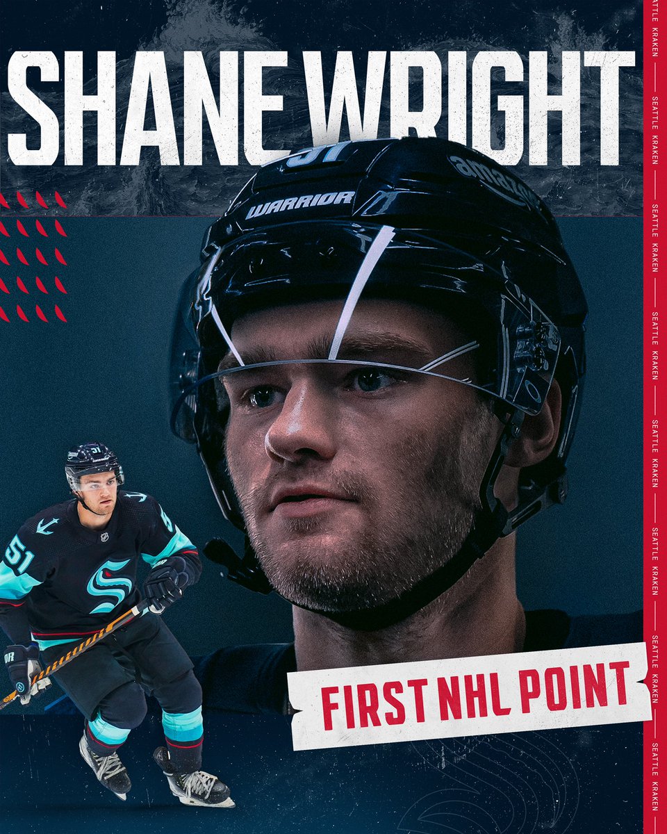 Shane Wright has been awarded an assist on Ryan Donato’s second-period goal, marking his first @NHL point. Congrats, Shane!