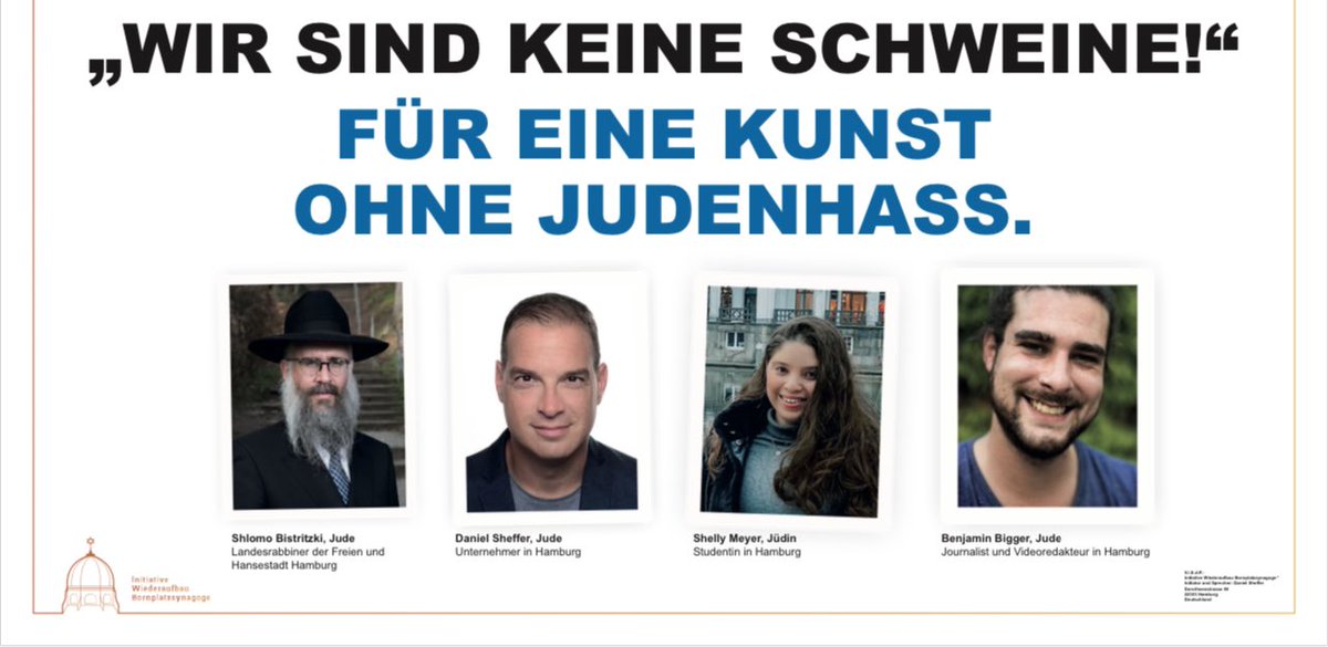 BornplatzHH's tweet photo. Heute fordern Initiator:innen Daniel Sheffer @_shellymyr @RabbinerB B. Bigger vor der #hfbk das Ende der Gastprofessur für Kuratoren #Antisemitismus Bilder bei der #documenta15. Bilder von Juden als Schweine ist mittelalterlicher Antisemitismus! https://t.co/5jvTXgZN1x