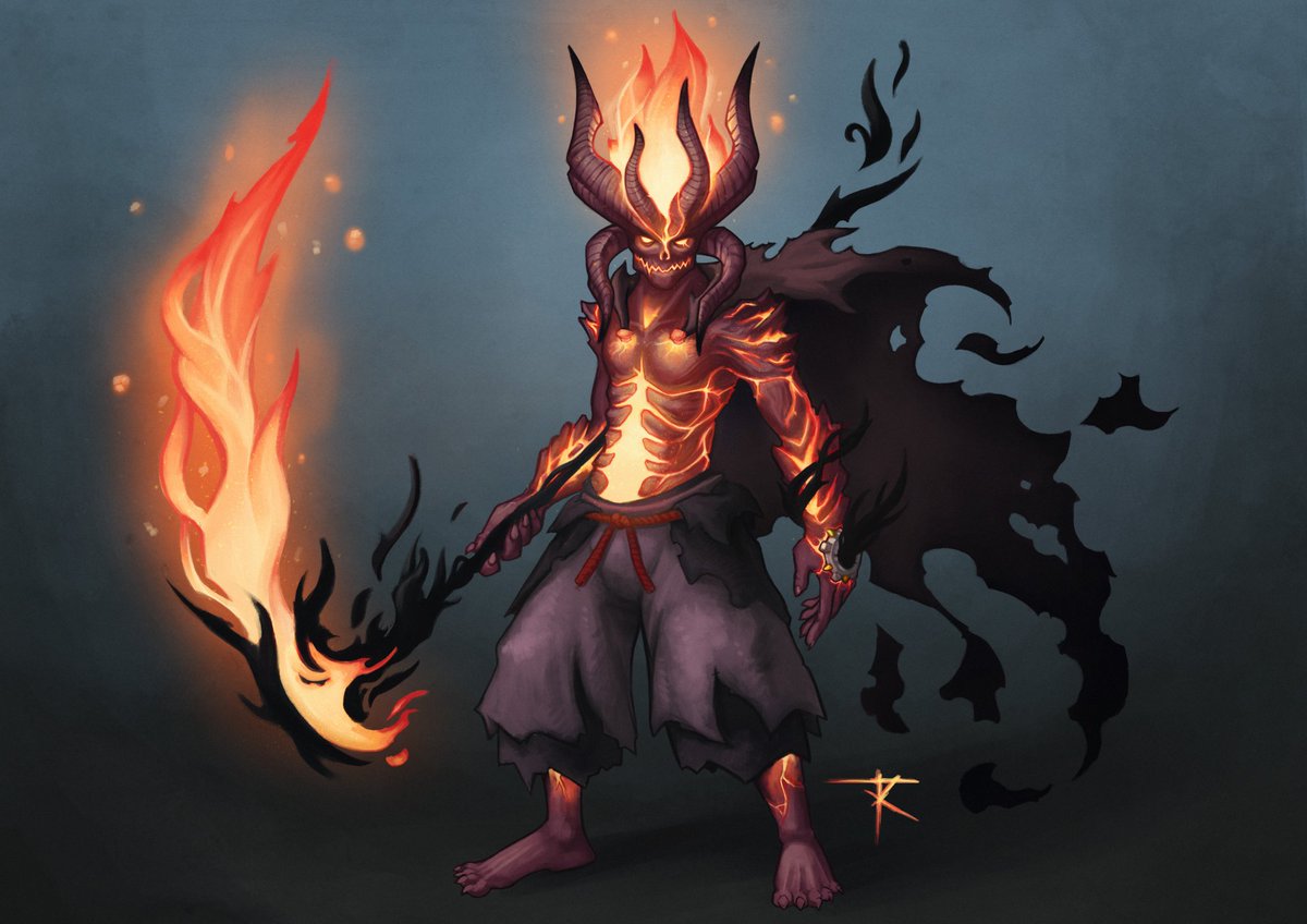 ProjectIO5's tweet photo. My trace draw up of King Vafi. I used a pic of Old Man Zangetsu from Bleach to create this.
Included is his true form drawn by the FAR MORE TALENTED THAN I, @tofurevolution https://t.co/EyiZYKVu9A